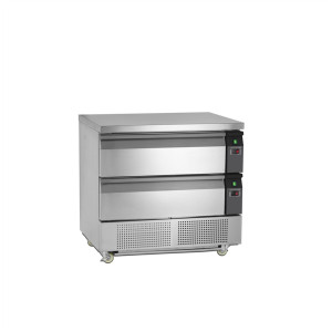 Tavolo refrigerato positivo TEFCOLD GN 2/1 - 102 L - 2 cassetti