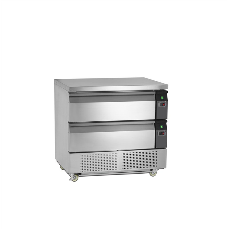 Tavolo refrigerato positivo TEFCOLD GN 2/1 - 102 L - 2 cassetti