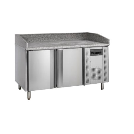 Tavolo per Pizza Inox TEFCOLD - 400x600mm - 2 Porte - Alta Qualità