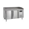 Tavolo per Pizza Inox TEFCOLD - 400x600mm - 2 Porte - Alta Qualità