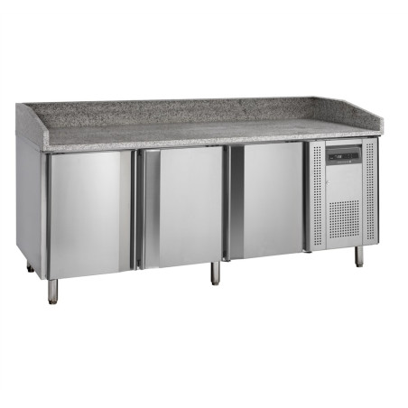 Tavolo per Pizza Inox - 400 x 600 mm - 3 Porte | Marca TEFCOLD