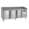 Tavolo per Pizza Inox - 400 x 600 mm - 3 Porte | Marca TEFCOLD