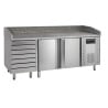 Tavolo per Pizza in Acciaio Inox - 2 Porte e 7 Cassetti | TEFCOLD PT1310