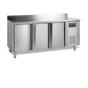 Tavolo Refrigerato Negativo in Acciaio Inox con Alzatina - 3 Porte - TEFCOLD