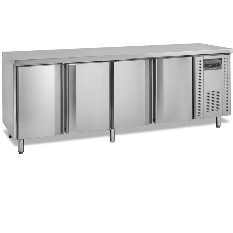 Tavolo Refrigerato Negativo Inox - 4 Porte - 460L TEFCOLD: Prestazioni e Durabilità