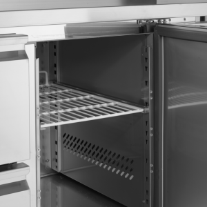 Tavolo Refrigerato in Acciaio Inox con Alzatina - 2 Porte - GN 1/1 | TEFCOLD CK7210