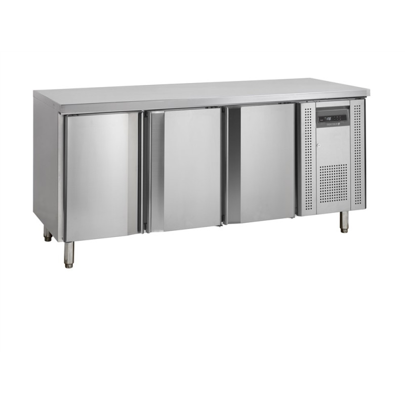 Tavolo Refrigerato in Acciaio Inox - 3 Porte - GN 1/1 TEFCOLD: Prestazioni e conservazione ottimale degli ingredienti