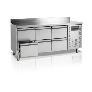 Tavolo Refrigerato Positivo Inox - 6 Cassetti GN 1/1 TEFCOLD - Pratico e durevole