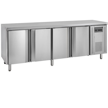 Tavolo Refrigerato in Acciaio Inox - 4 Porte - GN 1/1 di TEFCOLD: Conservate i vostri alimenti freschi con efficienza