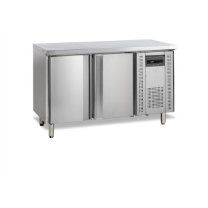 Positive Refrigerated Table 2 Full Doors - 230L TEFCOLD: Efficient and practical for kitchen professionals