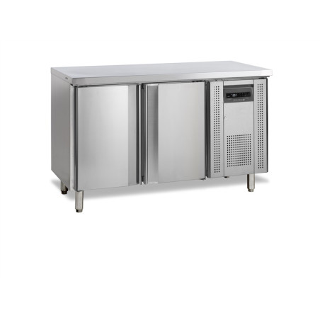 Tavolo Refrigerato Positivo 2 Porte Piene - 230L TEFCOLD: Performante e pratico per professionisti della cucina