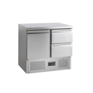 Saladette Refrigerata Positiva GN 1/1 Inox - 1 Porta e 2 Cassetti | TEFCOLD