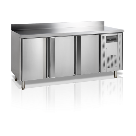 Refrigeratore da banco per snack TEFCOLD - 345 L, 3 porte, schienale