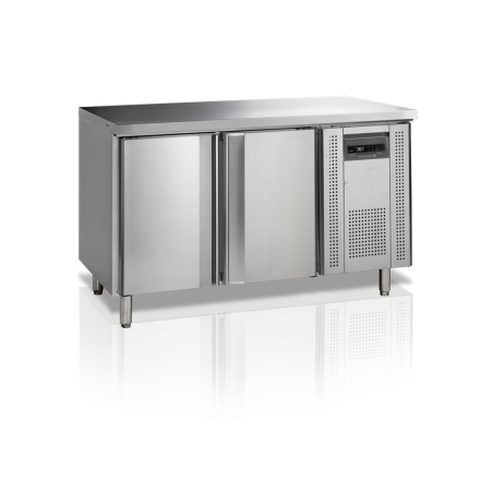 Stainless Steel Refrigerated Table 2 Doors GN 1/1 TEFCOLD CK7210/-SP - Ventilated cooling, automatic defrost