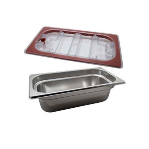 Vasca Inox GN 1/3 - P 100 mm Mychef: cucina sottovuoto efficace