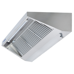 Cappa Snack Completa 700 con Motore, Led e Variatore - Dynasteel, Acciaio Inox AISI 304