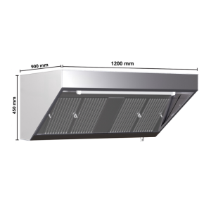 Cappa Snack 900 Led Inox 1200 - Dynasteel.