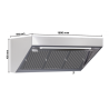 Cappa Snack 900 Led Senza Motore Dynasteel 1600mm AISI304 Inox