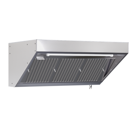 Snack Hood Depth 900 with LED and Without Motor - Length 1800 - Dynasteel