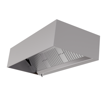 Cappa Cubica 900 Led Senza Motore Dynasteel - Lunghezza 1600 & Inox AISI 304