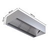 Cappa Cubica 900 Led Senza Motore Dynasteel - Lunghezza 1600 & Inox AISI 304