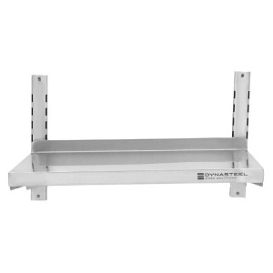 Mensola a Muro in Acciaio Inox su Cremagliere - L 600 x P 400 mm - Dynasteel
