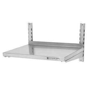 Mensola a Muro in Acciaio Inox su Cremagliere - L 600 x P 400 mm - Dynasteel