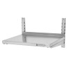 Mensola a Muro in Acciaio Inox su Cremagliere - L 600 x P 400 mm - Dynasteel