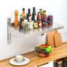 Mensola a Muro in Acciaio Inox su Cremagliere - L 600 x P 400 mm - Dynasteel