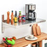 Mensola a Muro in Acciaio Inox su Cremagliere - L 800 x P 400 mm | Dynasteel
