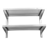 Mensola da Parete in Acciaio Inox su Cremagliere 2 Livelli - L 800 x P 400 mm - Dynasteel