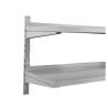 Mensola a Muro in Acciaio Inox su Cremagliere 2 Livelli - L 1000 x P 400 mm - Dynasteel