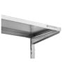 Mensola a Muro in Acciaio Inox su Cremagliere 2 Livelli - L 1200 x P 400 mm - Dynasteel