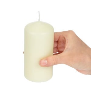 Candele alte cilindriche avorio 120mm - Lotto di 12 Bolsius