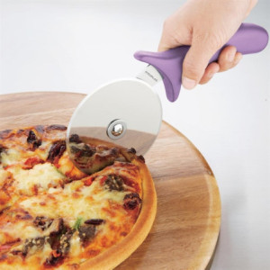 Roulette per Pizza Hygiplas: 102mm, Colore Viola, Allergeni.