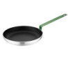 Non-stick Aluminium Frying Pan with Green Handle 280 mm - Hygiplas: Precise Cooking, Easy Cleaning