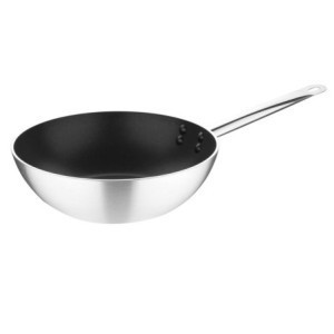 Wok Aluminium Antiadhesif Induction Vogue - Ø 300 mm, Téflon Platinum Plus