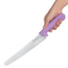 Coltello da pasticceria dentato viola 25 cm - Hygiplas - Resistente e pratico