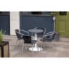 Round Dark Grey Aluminium Table Top 580 mm Bolero - Modern Style & Durability