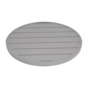 Piatto Tavolo Rotondo in Alluminio Grigio Chiaro 580mm Bolero - Stile Moderno