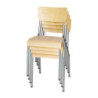 Sedia in Legno Zincato - Set di 4 Bolero