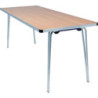Tavolo Pieghevole Effetto Faggio Contorno 1830mm - Pratico e Robusto