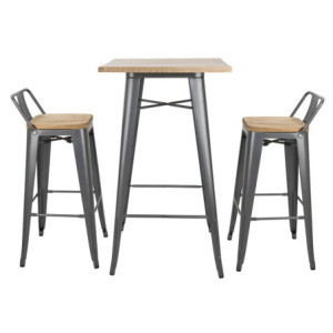 Grey Wooden Bolero Bar Table - Quality and Elegance