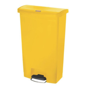 Cestino con pedale frontale largo giallo 68 L Rubbermaid: igiene impeccabile e praticità professionale