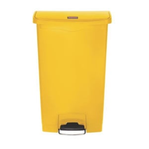 Pattumiera a Pedale Frontale Larga Gialla 68 L Rubbermaid: Igiene impeccabile e praticità professionale