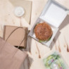 Piccole scatole per hamburger compostabili da 105 mm: Soluzione ecologica in kraft