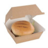 Piccole Scatole Hamburger Compostabili 112mm - Lotto 150 Kraft Fiesta