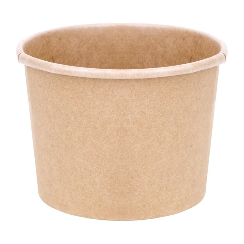 Pots à Soupe 340 ml 98 mm - Lot de 500 en Carton Kraft