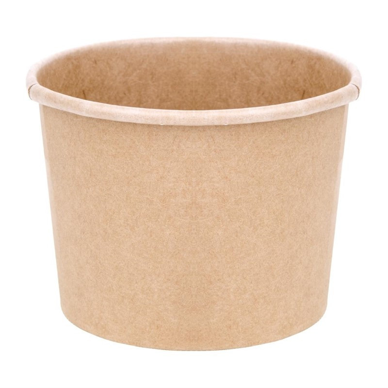 Soup Pots 340 ml 98 mm - Pack of 500 in Kraft Cardboard