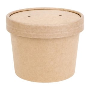 Pots à Soupe 340 ml 98 mm - Lot de 500 en Carton Kraft